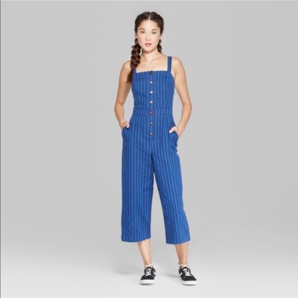 Wild Fable black and blue striped jumper